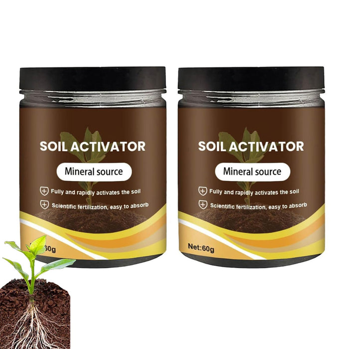 KKINYAS 2pcs Soil Activators, Organic Soil Activators and Plant Fertilizers, Garden Beds for Cultivation, Potting Mix and Seedling Compost, Promoting Plant Rooting 60g