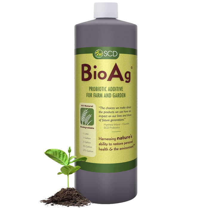 SCD – Organic Farm and Garden Soil Microbes, Compost Starter with 12 Probiotic Strains, Live Super Concentrate of Liquid Microorganisms, Chemical-Free Soil Amendment, by SCD Probiotics (1 Liter)