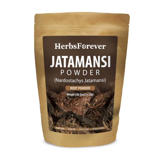 HerbsForever Authentic Jatamansi Root Powder | Nardostachys Jatamansi, Natural Spikenard, Ultra-Cleaned | No Sand or Mud, Vegan, Non-GMO, High-Altitude Sourced, 230 GMS (7.1 Oz)