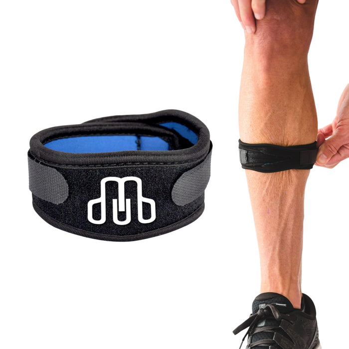 CROSSTRAP Shin Splint Support Strap | Adjustable Neoprene Shin Splint & Leg Compression Support Strap | For Strains, Injuries, Pain, Pulled Muscles, Torn Calf | For Men & Women | 2 Straps (Small)