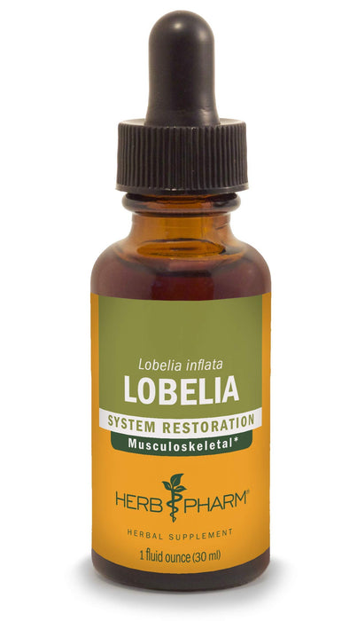 Herb Pharm Certified Organic Lobelia Liquid Extract for Musculoskeletal System Support - 1 Ounce (DLOBEL01)