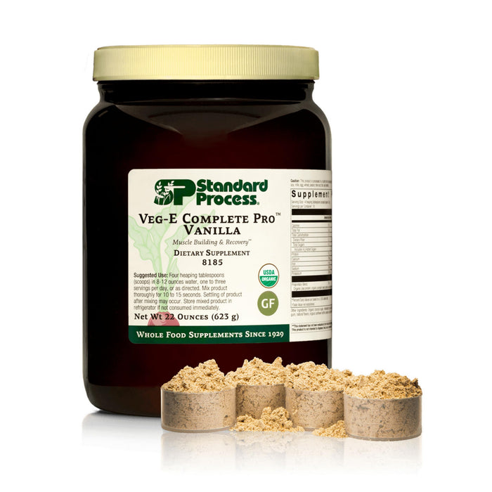 Standard Process Inc. Veg-E Complete Pro Vanilla - Whole-Food Based Nail, Hair & Skin Health Support - Contains Pumpkin Seed Protein Powder & Sesame Seed - 22oz