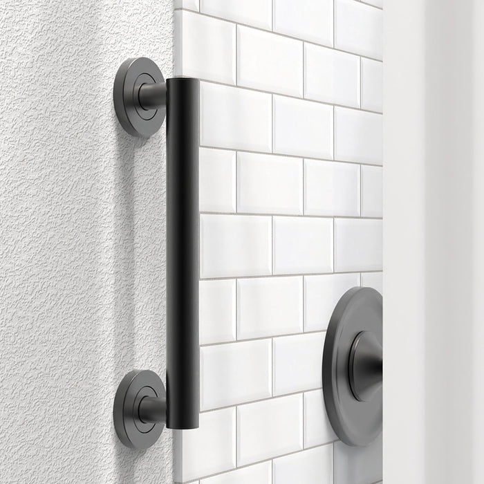 AquaChase ADA Compliant Grab Bar, 500lbs Weight Support for Bath Safety (12 inch, Matte Black)
