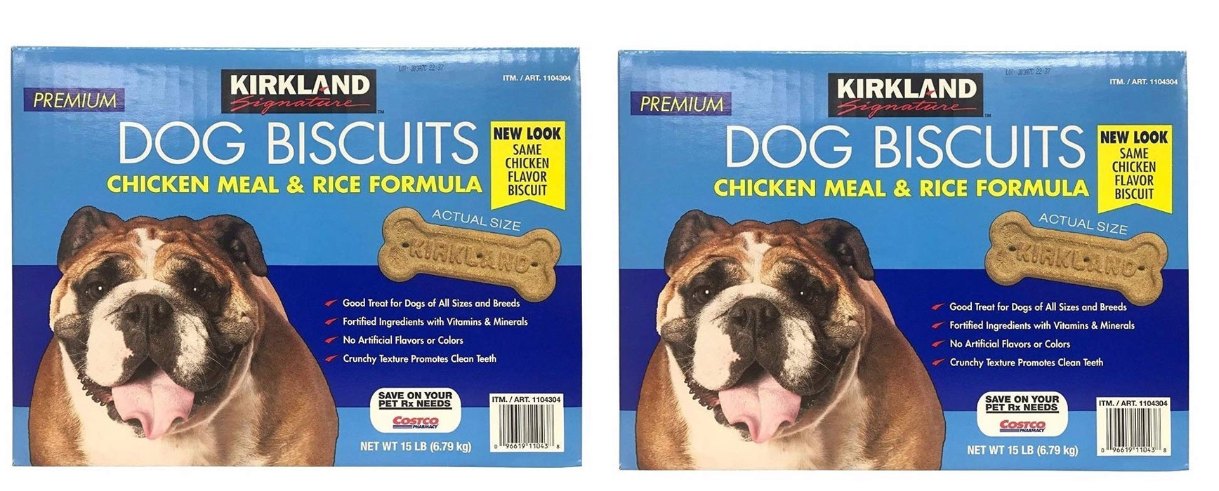 Kirkland Signature Premium Dog Biscuits Chicken Meal & Rice Formula 30 LB