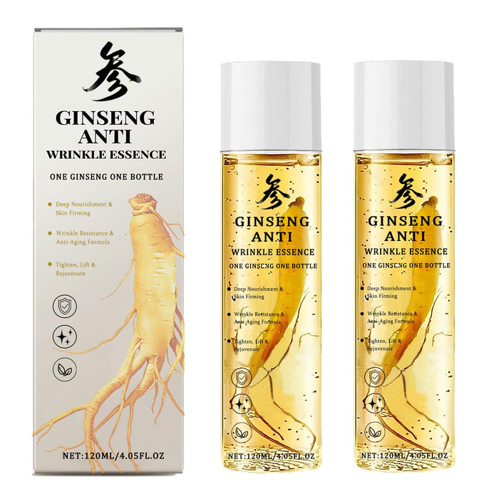 Ginseng Essence Anti-Wrinkle Serum – Hydrating & Firming Face Oil with Ginseng Root Extract – Korean Herbal Ginseng Supplement for Smoother Skin