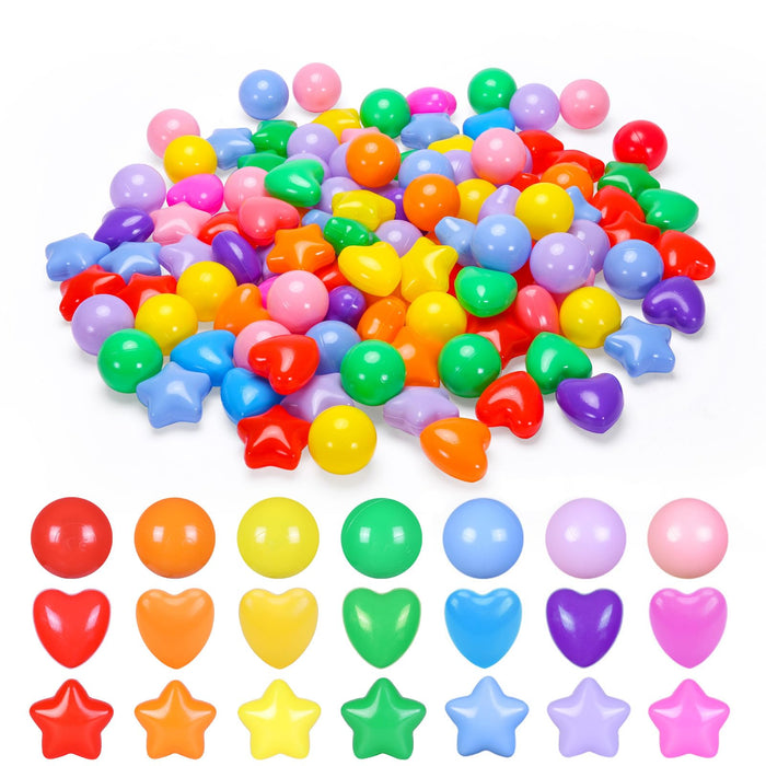 Retros Market Ball Pit Balls Pack of 100 - Phthalate Free BPA Free Crush Proof Plastic Ball, Play Balls for Ball Pit Pool Playpen Babies Kids Children Birthday Parties Pool Tent Party