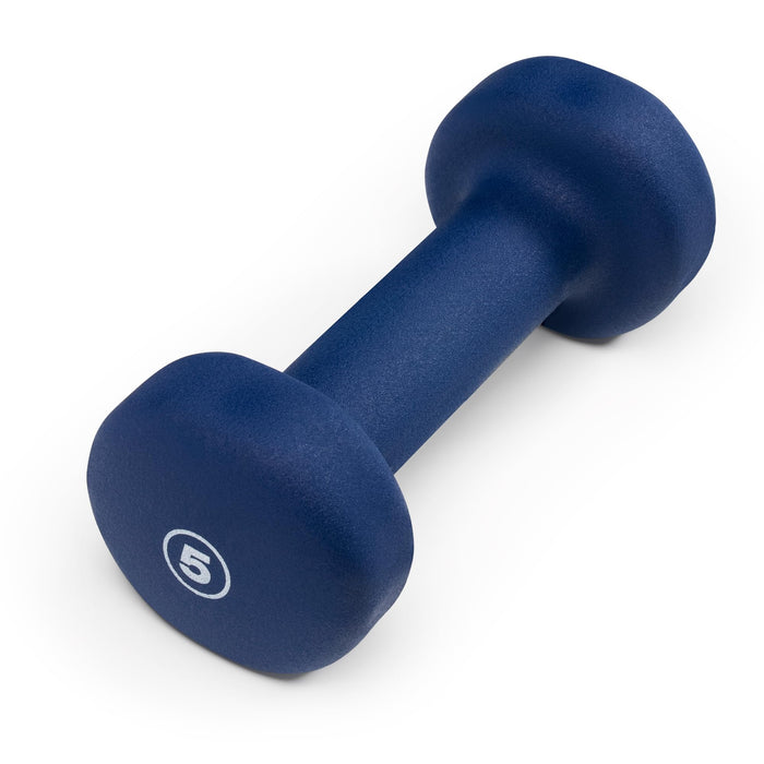 Marcy Neoprene Dumbbell, Single Piece, 5-lb, Indigo Blue