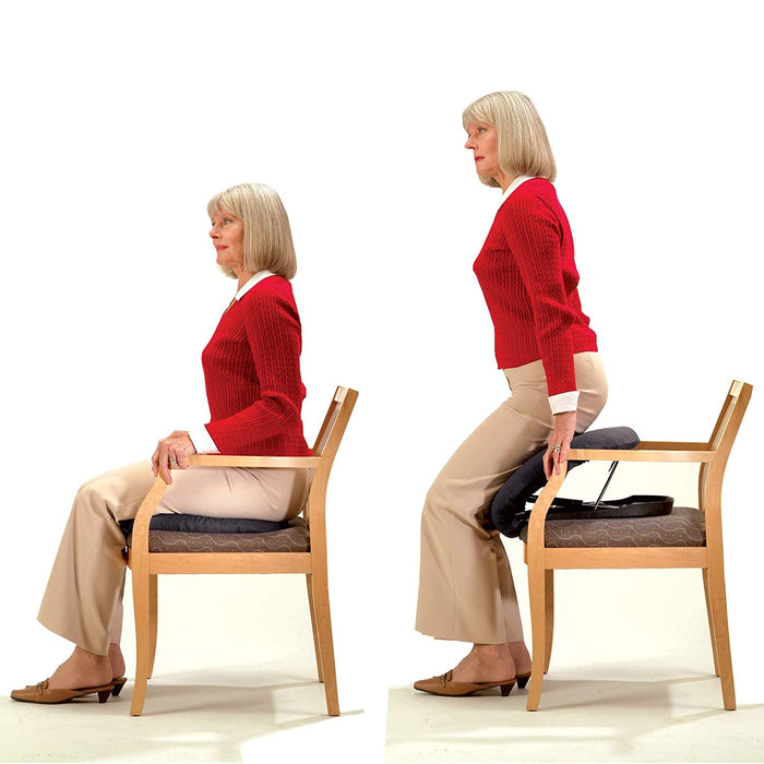 Carex Upeasy Seat Assist - Chair Lift And Sofa Stand Assist - Portable Lifting Seat With Support Up to 220 Pounds, Provides 70% Assistance, Blue