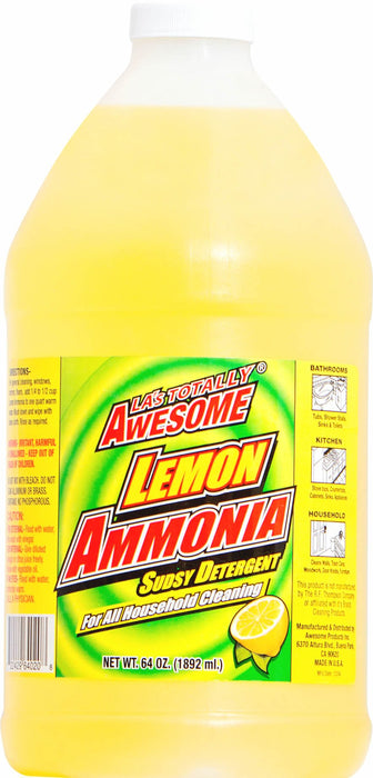 La's Totally Awesome Ammonia Lemon All Purpose Concentrated Cleaner Degreaser Spot Remover 64 oz refills - 1 bottle