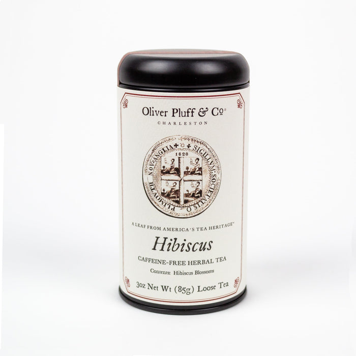 Oliver Pluff & Co. Hibiscus Tea | A Bold, Tart, & Refreshing Herbal Tea | Loose Leaf Hibiscus Fine Tea | 3 oz Loose Leaf