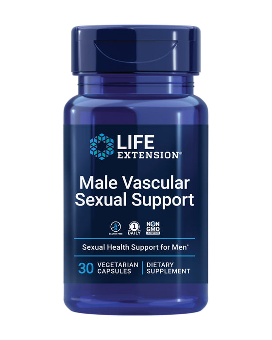 Life Extension Male Vascular Sexual Health Support -Hormone-Free Black Ginger Extract Supplement for Men – One Daily, Gluten-Free, Vegetarian, Non-GMO - 30 CapsulesGET 20% OFF STOREWIDE!