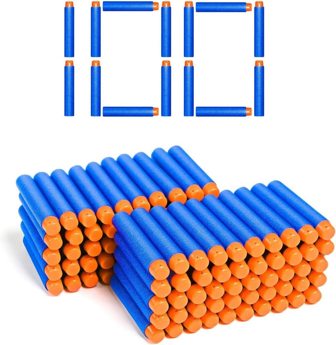 Retros Market N Strike Blaster Compatible Dart Bullets, Compatible with All Elite 2.0 Series Blasters Blue (100 Blue)