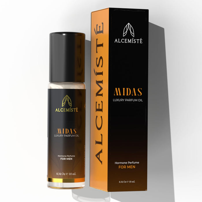 ALCEMÍSTÉ Concentrated Cologne For Men - Long-Lasting Mens Cologne - Pheromones-Infused Pure Oil-Based Rollerball Perfume For Him - Travel Size Formula - Raw, Bold, Masculine Scent - 0.34 oz (10 mL)