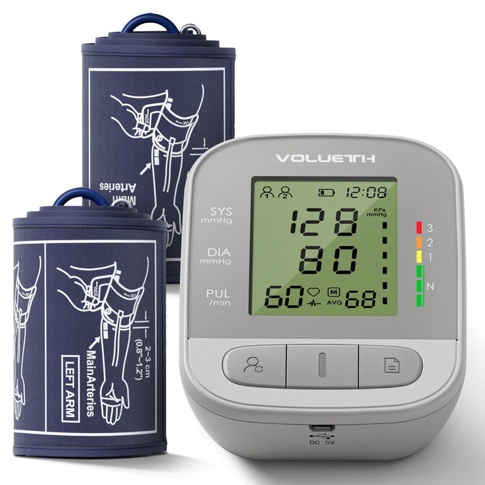 VOLUETH Pediatric Blood Pressure Cuff, Blood Pressure Monitor for Kids & Adult, Small Cuff 7"-9"，Medium/Large Cuff 9"-17"，Perfect for Health Monitoring