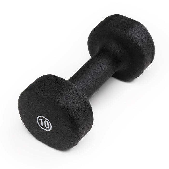 Marcy Neoprene Dumbbell, Single Piece, 10-lb, Midnight Black