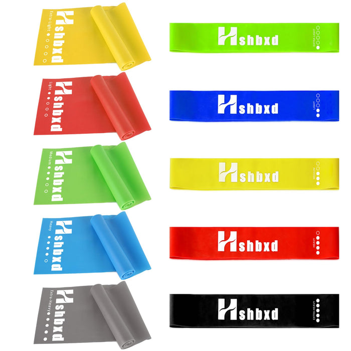 Resistance Bands for Working Out, Physical Therapy Bands, Latex Free Elastic and Exercise Bands Set for Stretching, Suitable for Rehab, Yoga, Pilates, Gym, Home Exercise