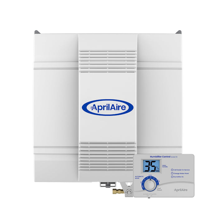 AprilAire 700 Whole-House Humidifier, Automatic Fan Powered Furnace Humidifier, Large Capacity Whole-House Humidifier for Homes up to 5,300 Sq. Ft., White