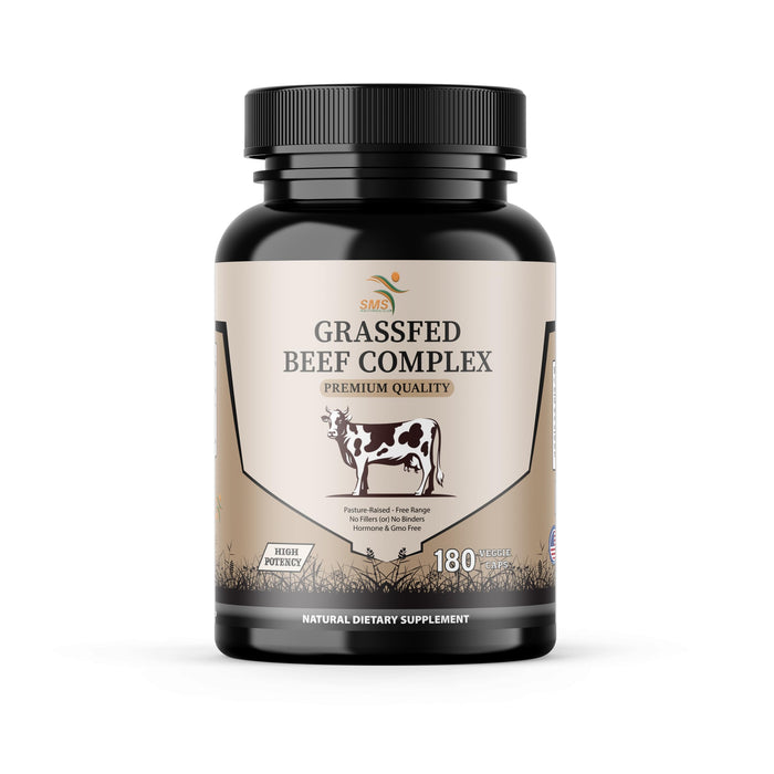 Beef Organ Supplement - Grass Fed & Pasture Raised - Total Body Wellness & Performance, Organ Complex with 3000mg of Desiccated Beef Liver, Heart, Kidney, Pancreas, Spleen (180 Capsules)