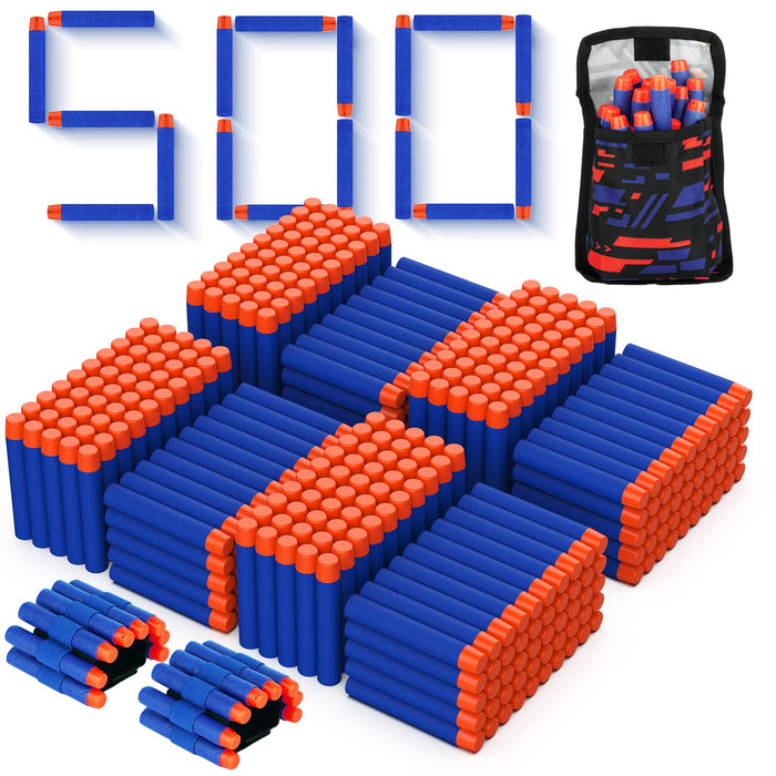 Retros Market Nerf Bullets 500 Official Dart for Nerf N-Elite Series Refill Darts Foam Bullets Ammo Packs - Compatible with All Elite Blaster