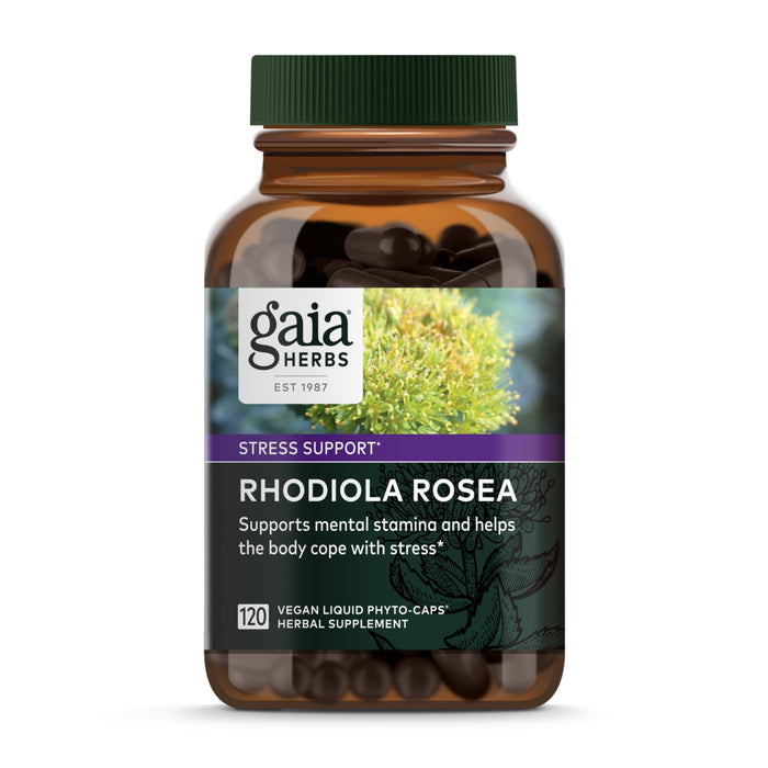 Gaia Herbs Rhodiola Rosea - Stress Support Supplement Traditionally for Supporting Healthy Stamina and Endurance - With Siberian Rhodiola Root Extract - 120 Vegan Liquid Phyto-Capsules (60-Day Supply)