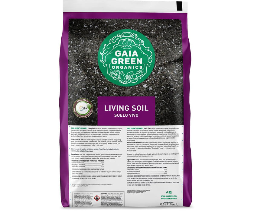 Gaia Green Organics Living Soil, Organic Potting Mix, 1.5 cu ft