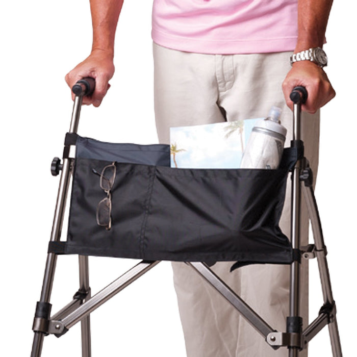 Stander 2-Pocket Organizer Pouch, Compatible with the EZ Fold-N-Go Walker and the Able Life Space Saver Walker, Black