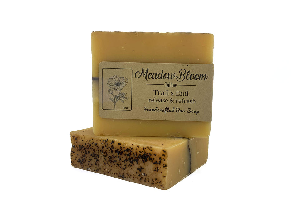 Hunter Cattle Co. EST'D 2004 HC Meadow Bloom Tallow Bar Soap - Lemongrass, Coffee & Turmeric 2 Pack - Made with All Natural 100% Grass Fed Tallow Handmade Soap Bar - Great for Face or Body Soap