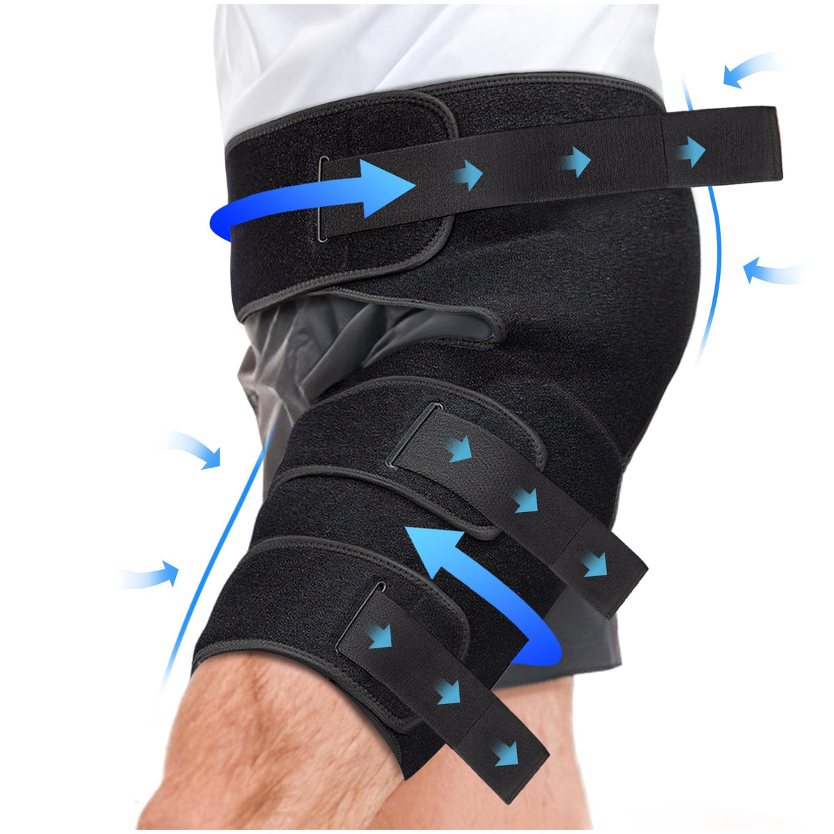 Hiball Adjustable Hip Brace, Groin & Hamstring Compression Wrap for Me ...