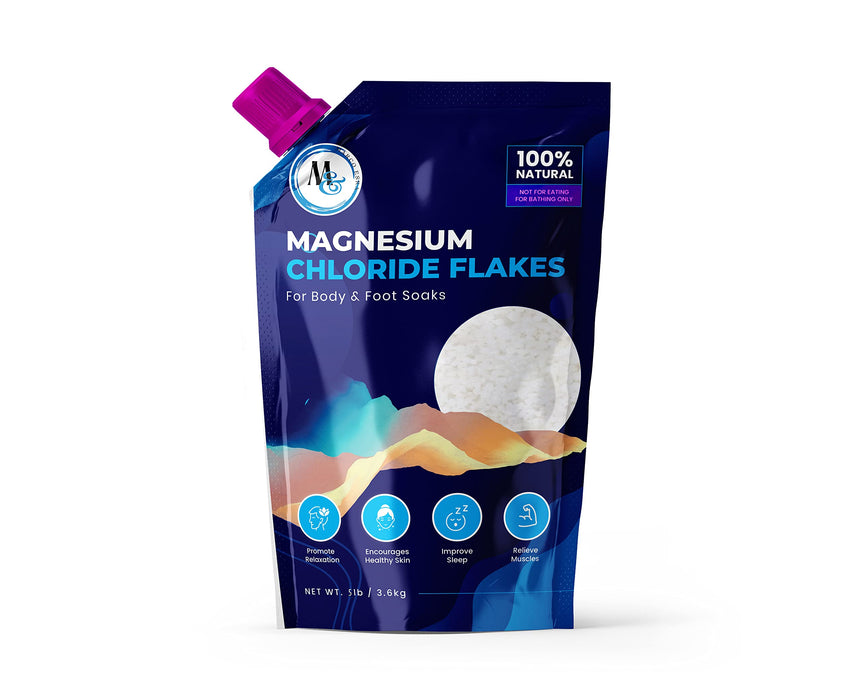 Dead Sea Magnesium Flakes Bath Salts | Premium Magnesium Supplement Bath Salts (5 Pound)