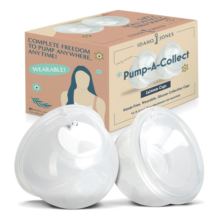 Wearable Breast Milk Collection Cups - Works with Baby Buddha, Legendairy Milk, Spectra, Imani, Zomee, Freemie (24mm)