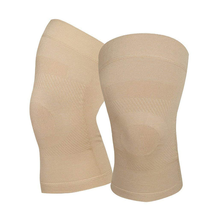 Knee Compression Sleeves, 1 Pair, Can Be Worn Under Pants, 20-30mmHg Strong Support Knee Brace for Unisex, Knee Support for Meniscus Tear, Arthritis, Pain Relief, Injury Recovery, Daily Wear, Beige M
