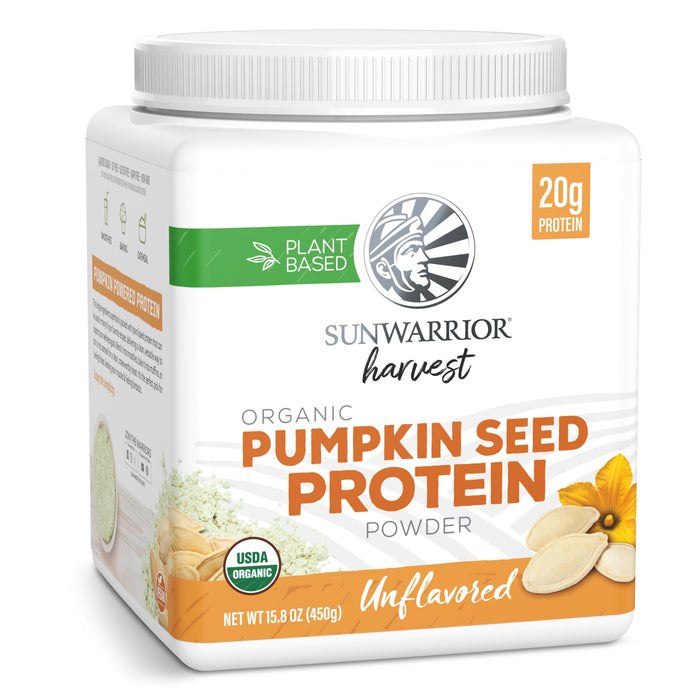 Sunwarrior Organic Pumpkin Seed Protein Powder Cold Pressed, Simple Single-Ingredient Superfood Plant-Based, Easy to Digest All 9 Essential Amino Acids Mild Flavor for Smoothies, Baking & 20g Protein 15 Servings