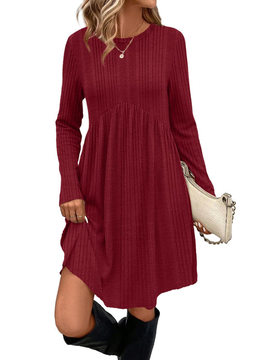 Winter Clothing Winter Dresses for Women 2025 Christmas Dresses for Women Long Sleeve Sweater Dress Red M