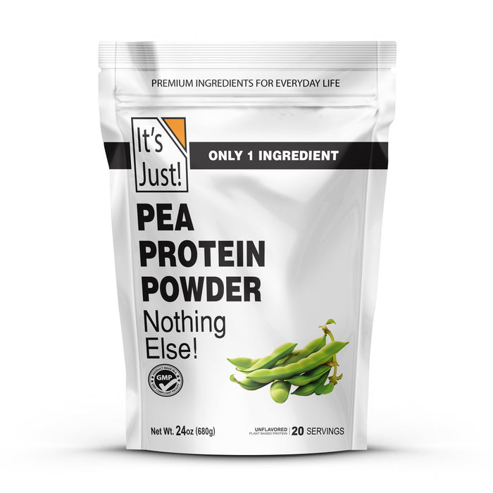 It's Just! - 100% Pea Protein, Vegan Plant Based, Grown in Canada, Premium Quality, Smooth Texture, Non-GMO, Gluten Free, Keto Friendly (1.5 Pound, Unflavored)