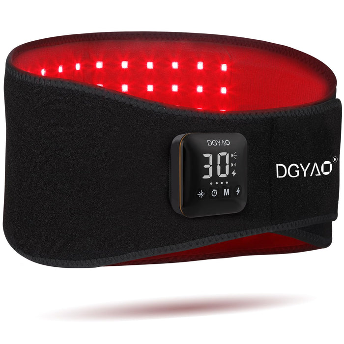 TUOYR Cordless Red Light Therapy Belt for Back Pain Relief Infrared Light Therapy Portable Wrap for Waist Lower Back Shoulder Thigh Joint Relax