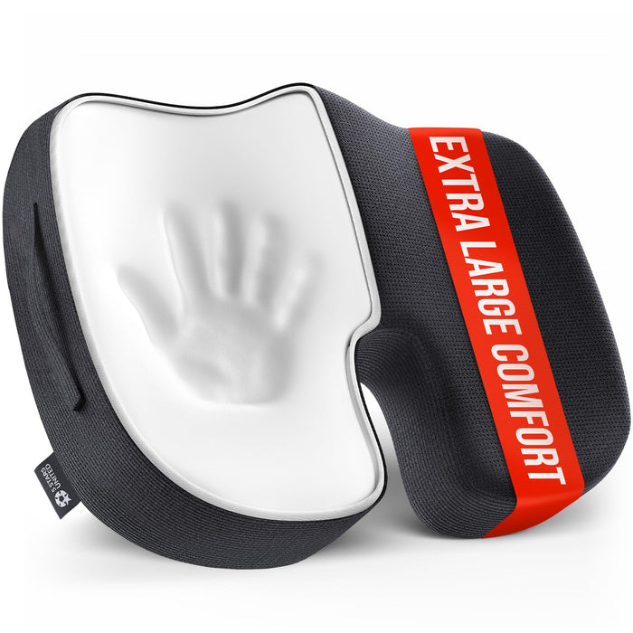 5 STARS UNITED Seat Cushion for Tailbone Pain Relief – Large Memory Foam Lifting Pillow for Coccyx, Hip, Sciatica & Post-Surgery Recovery – Wheelchair, Car, Desk, Gaming & Office Chairs, Black