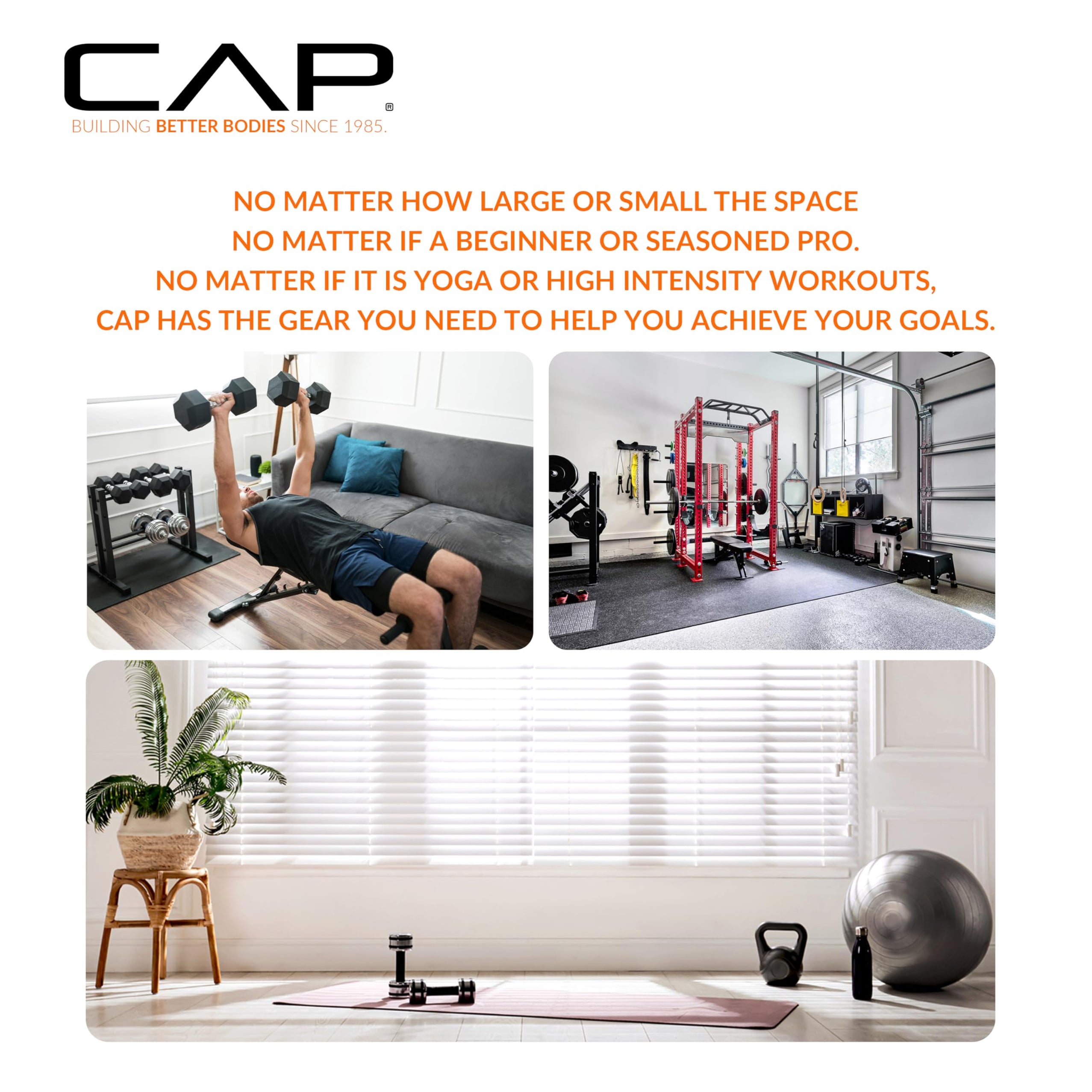 CAP Barbell 1/2-Inch Interlocking EVA Foam Exercise Puzzle Mat Home Gy ...