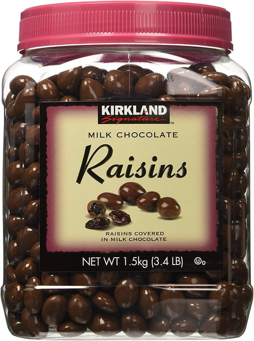 Kirkland Signature Signatures dYuDPI Milk Chocolate, Raisins, 3.4 Pound (5 Pack)