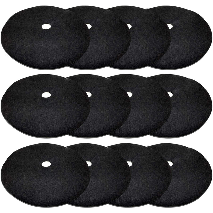 EBaokuup 12 Pack 20.5 Inch Non-Woven Tree Mulch Ring - Degradable Tree Protector Mat, Reusable Tree Weed Barrier Mat for Weed Control Root Protection