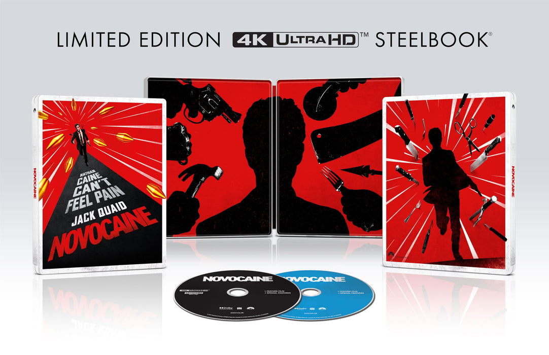 Novocaine [4K UHD Steelbook + Blu-Ray + Digitial Copy] (Amazon Exclusive)