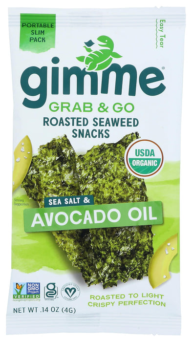 GIMME Organic Sea Salt & Avocado Oil Seaweed Grab & Go Singles, 0.14 OZ