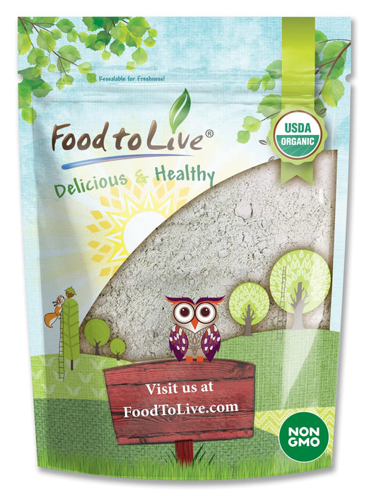 Food to Live Organic Pumpkin Seeds Protein Powder, 2 Pounds - 60% Protein, Non-GMO, Non-Irradiated, Pure Flour, Kosher, Vegan Superfood, Bulk, for Baking, Drinks and Smoothies