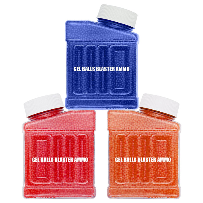 Retros Market Gel Water Blaster Refill Ammo(7-8 mm, 3 Pack, 90000 Pieces), Gel Water Splatter Bullets Made of Non-Toxic Eco Friendly Compatible with Electric Gel Ball Blaster Gun,for Ages 14+