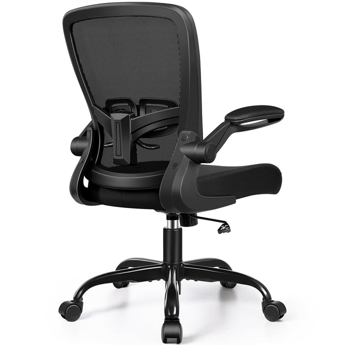 FelixKing Office Chair - Ergonomic Desk Chair with Adjustable Height, 360° Swivel, Flip-up Armrests, Flexible Tilt, Comfy Breathable Cushion and Fabric, Lumbar Support, for Home Conference Room Office