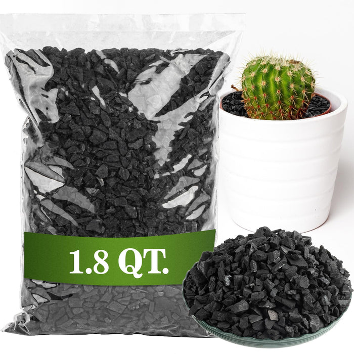 Sukh Horticultural Charcoal for Plants - 1.8Qt. Natural Earth Regulated Supplement for Potting Soil Indoor Plants, Organic Biochar, Succulent Soil, Paphiopedilum, Bonsai, Terrarium
