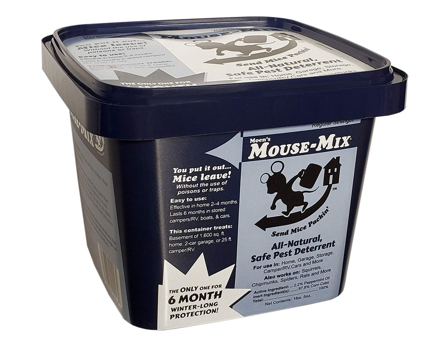 All-Natural Moen's Mouse-Mix Rodent and Pest Repellent, Repel Nesting in Your Home/Shed/Garage/RV/Car/Boat/Storage, Safe for Indoor Use, Kit & Pet Friendly -1 lb. Bag, Peppermint