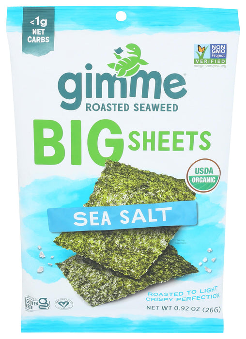 GIMME Organic Wrap N' Roll Roasted Seaweed Sheets, 0.92 OZ