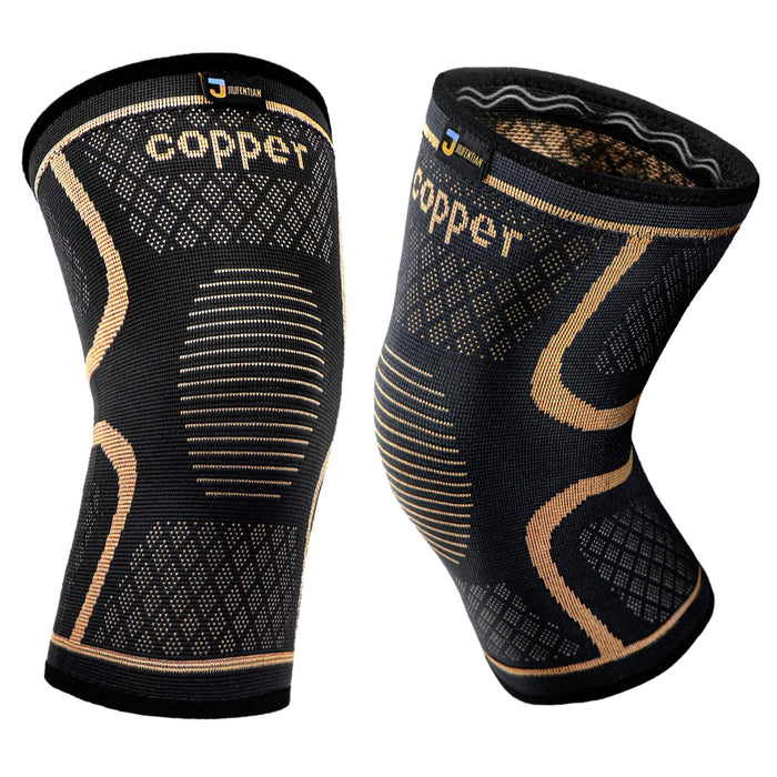 Copper Knee Braces for Men and Women (2 pack) -Knee Supports Copper Compression Knee Sleeve for Knee Pain, Arthritis, Sports and Recovery Support (X-Large)