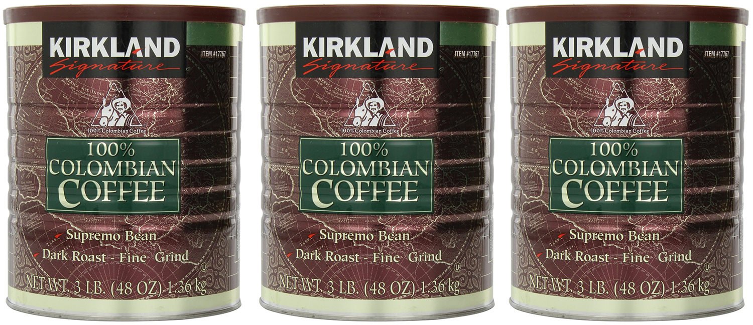 Signature 100% Colombian Coffee Supremo Bean Dark Roast-Fine Grind, 3 Pound
