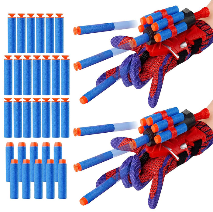 Retros Market Set of 2 Spider Web Shooters Wrist Launcher Web Shooter Spider Gloves Web-Shooters for Kids